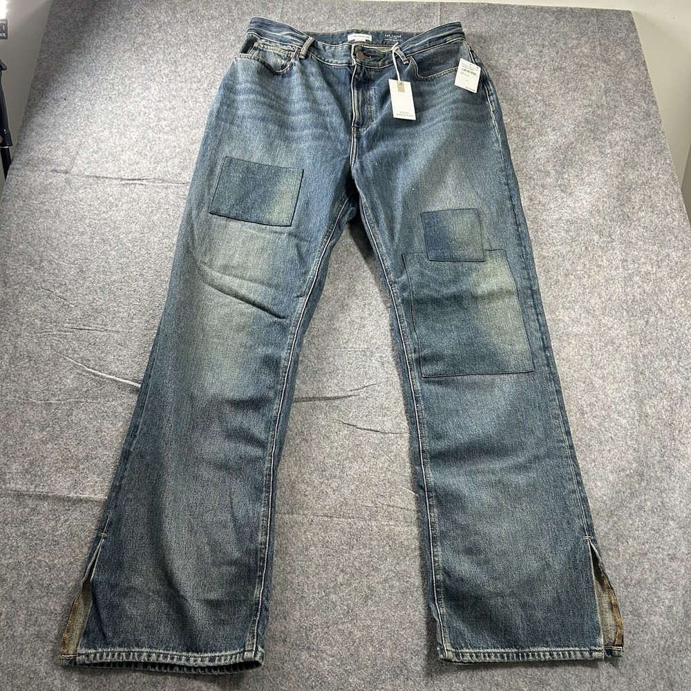 Good American The Khloe Woman's Jeans Size 14/32 Patches Patchwork High Rise